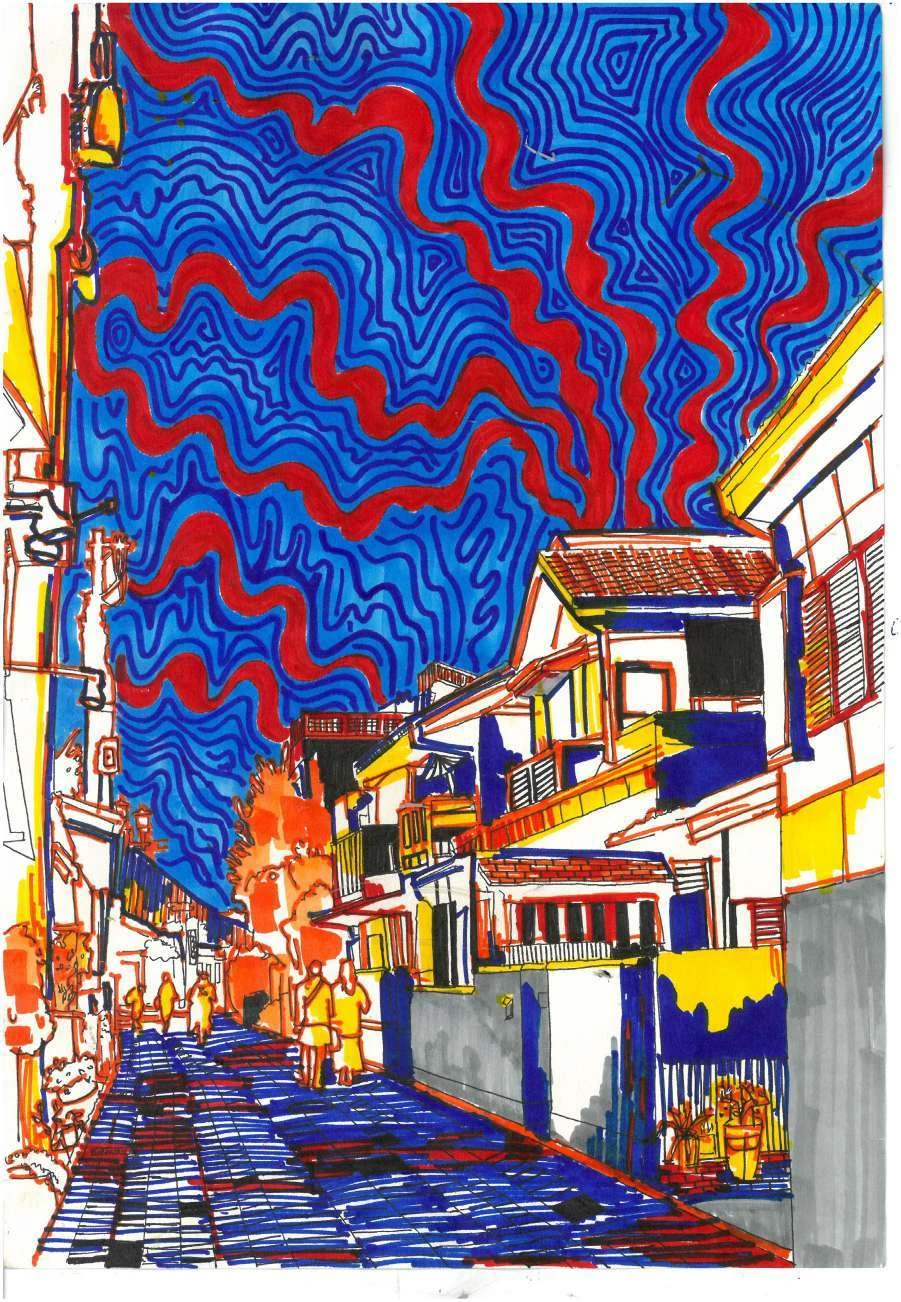 Street at dusk